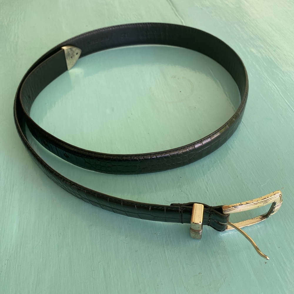 Belt Men's 90/36” Croc Pattern In Italian Leather